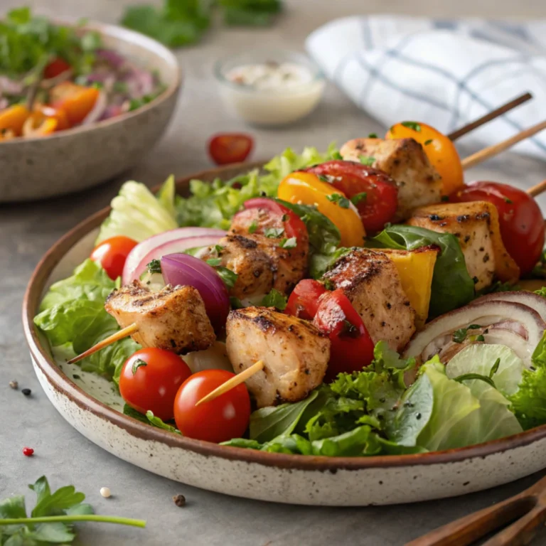 BBQ Chicken Skewer Salad