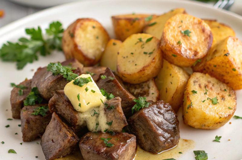 Garlic Butter Steak Bites and Potatoes: The Ultimate One-Pan Dinner Delight