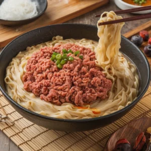 Mongolian Ground Beef Noodles