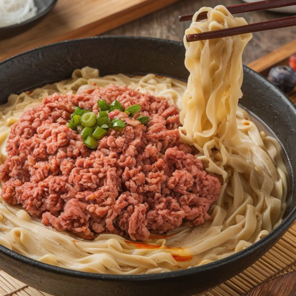 Mongolian Ground Beef Noodles