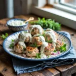 Greek Turkey Meatballs with Tzatziki
