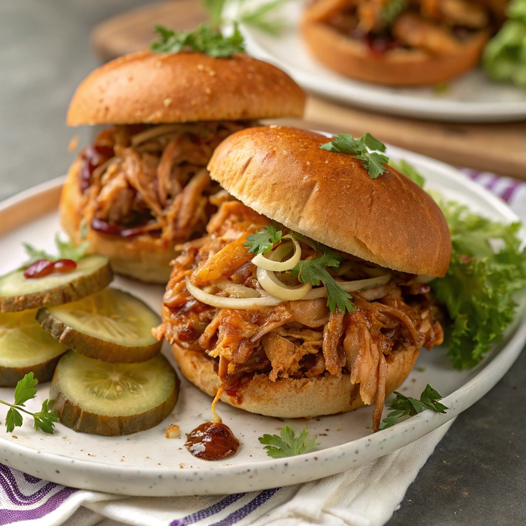 BBQ Pulled Chicken Sandwiches