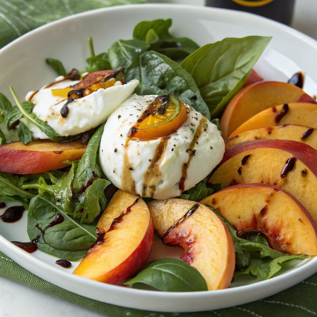 Peach Burrata Salad