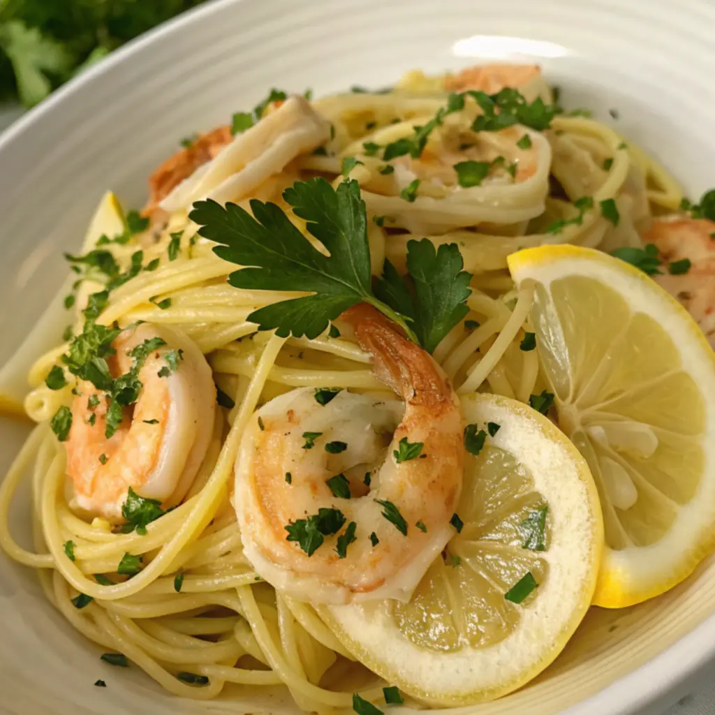 Lemon Shrimp Pasta