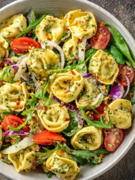 Cheese Tortellini Salad with Pesto